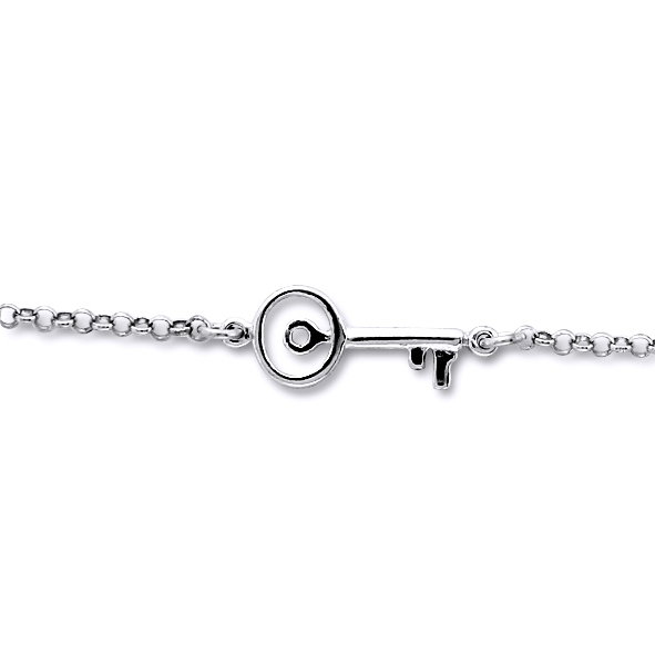 Bratara argint 925 rodiat cu cheita -  Be Protected [1]